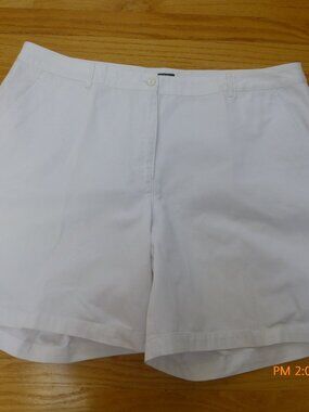 Lauren Ralph Lauren Women's White Cotton Shorts 20W Casual Summer Classic